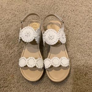 Girls White Jack Rodgers Sandals Size 4 Miss Luccia